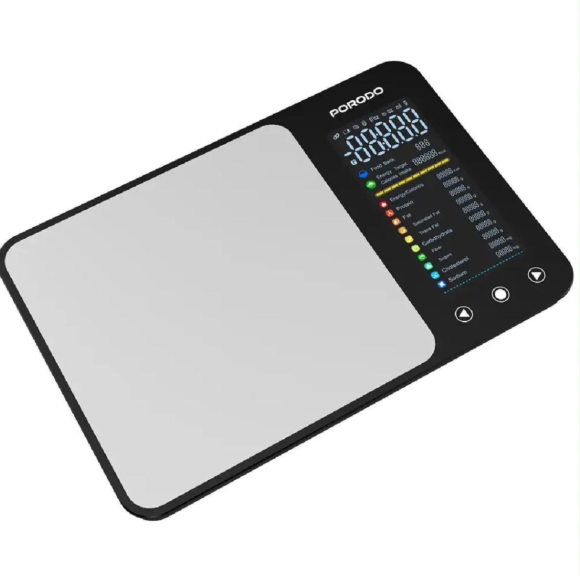 Porodo Lifestyle Kalio Smart Food Kitchen Scale Measuring Tape with Nutritional Calculator - Silver