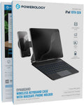 Powerology DynaBoard Wireless Keyboard Case with MagSafe Phone Holder for iPad 10th Gen - Black