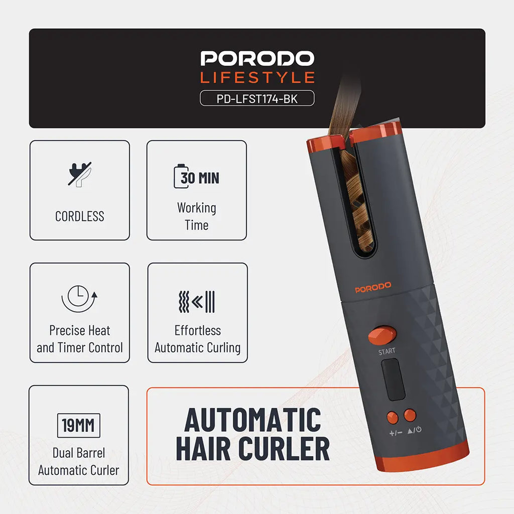 Porodo Lifestyle Automatic Hair Curler
