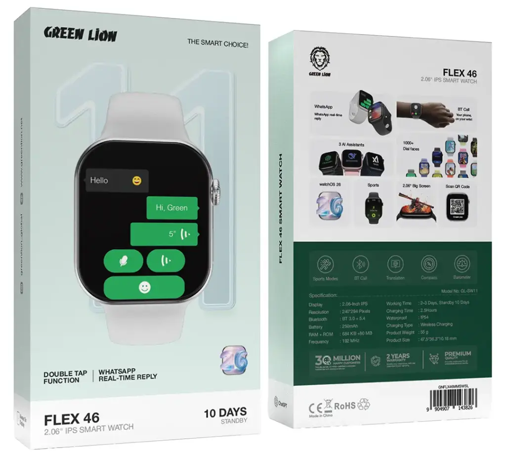 Green Lion Flex 46 2.06" IPS Smart Watch