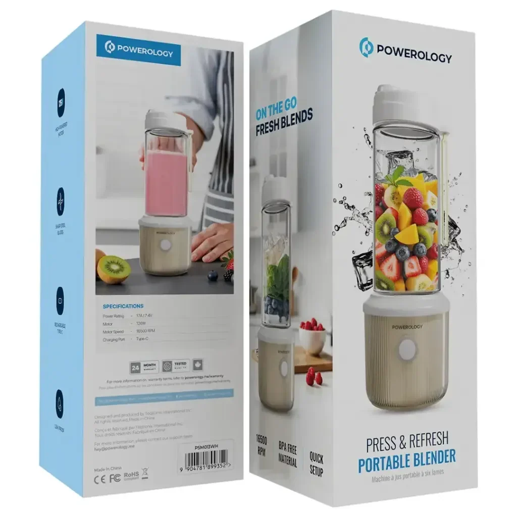 Powerology Press & Refresh Portable Blender