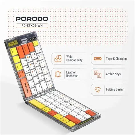 Porodo Crystal Shell Wireless Keyboard