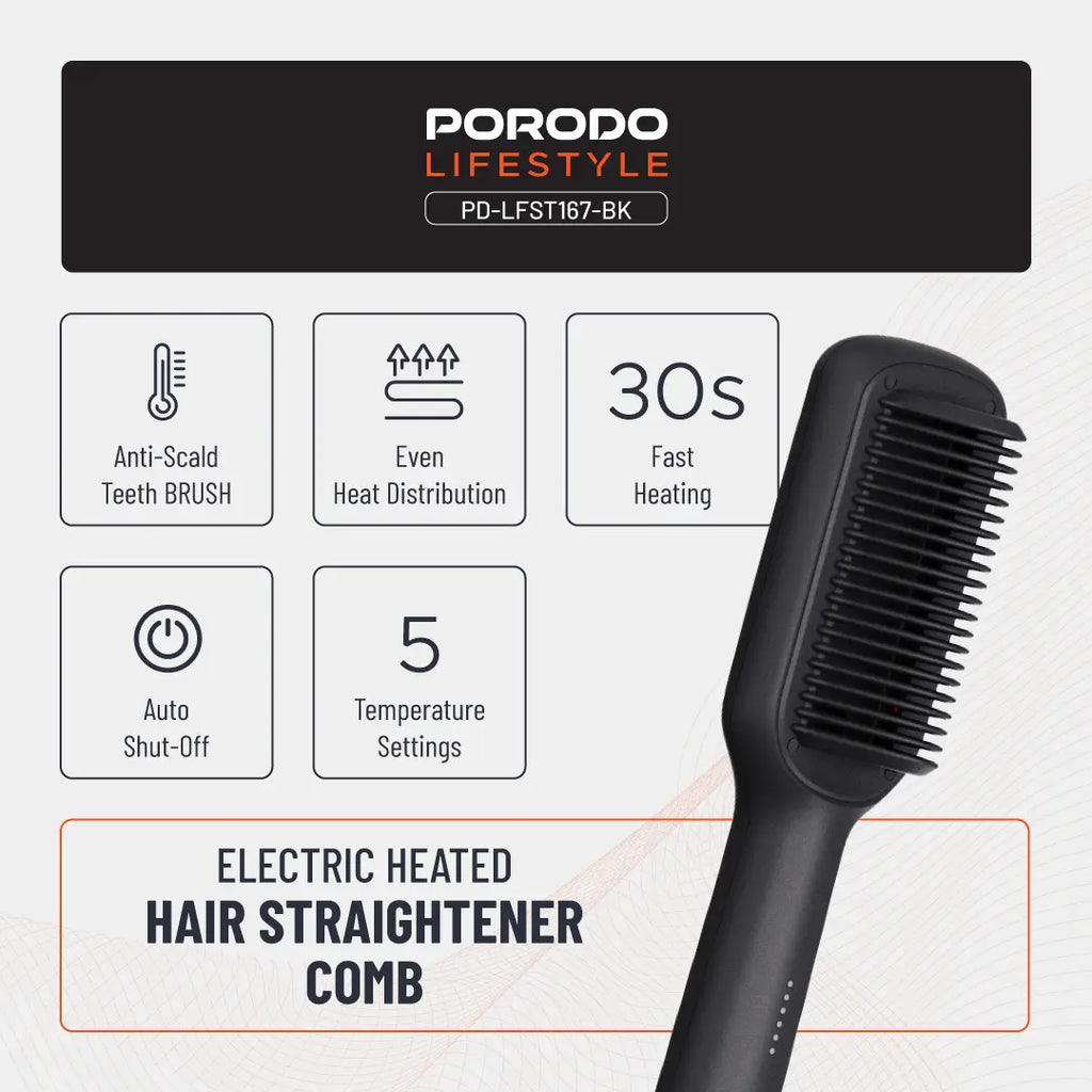 Porodo Hair Straightener Comb