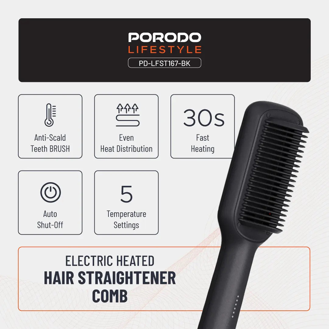 Porodo Hair Straightener Comb