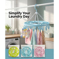Circular multi-clip hanger for small laundry items