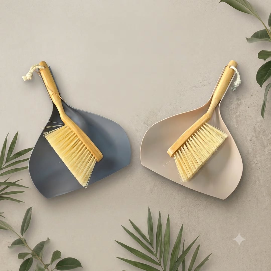 Hand brush with matching dustpan