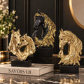 Decorative horse bust figurines