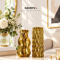 Pair of gold decorative vases