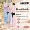 Porodo Lifestyle Cordless Curling Iron - Pink