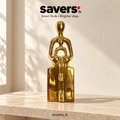 Gold-plated Parent-and-Child decorative figurine