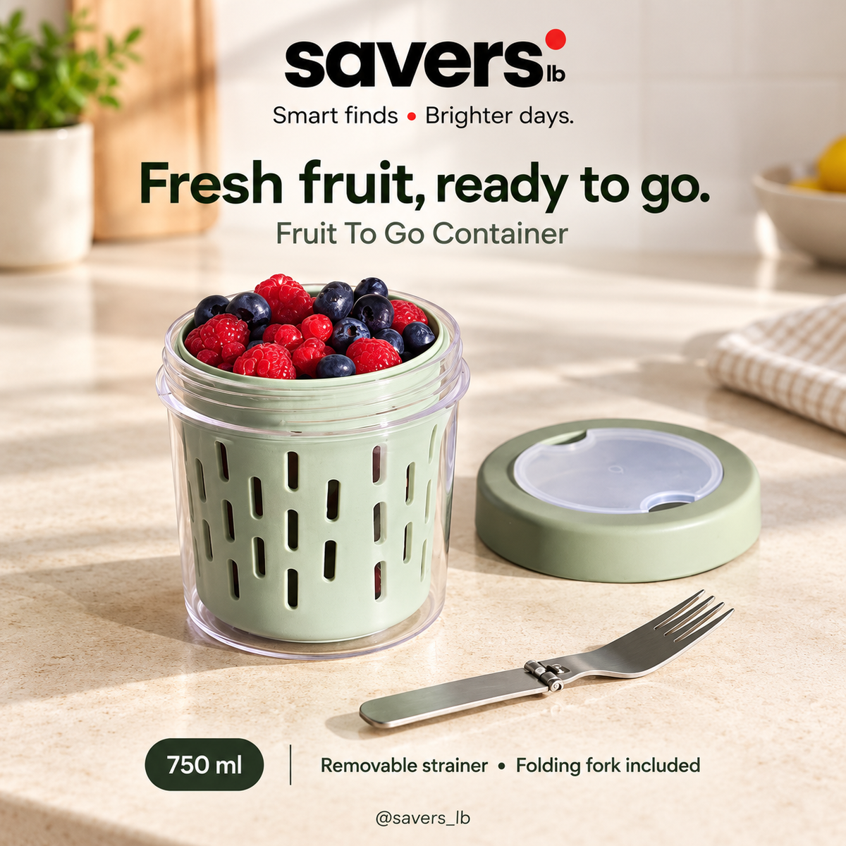 Silvercrest Fruit To Go Container 0.75 liters