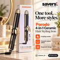 Porodo Lifestyle 4-in-1 Ceramic Hair Styling Iron