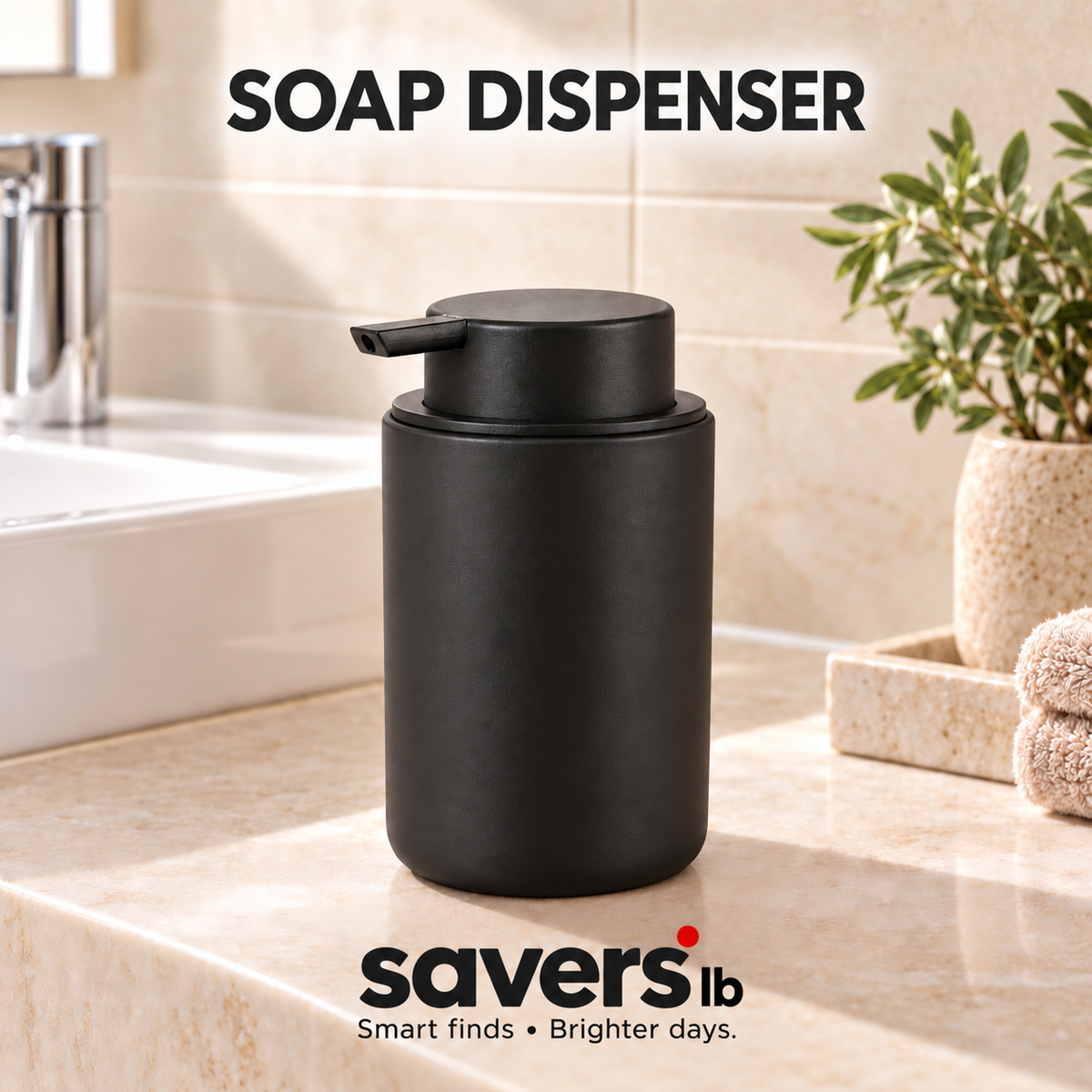Black Soap Dispenser