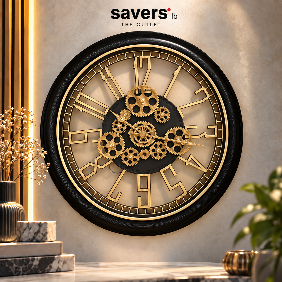 Industrial Gear Wall Clock