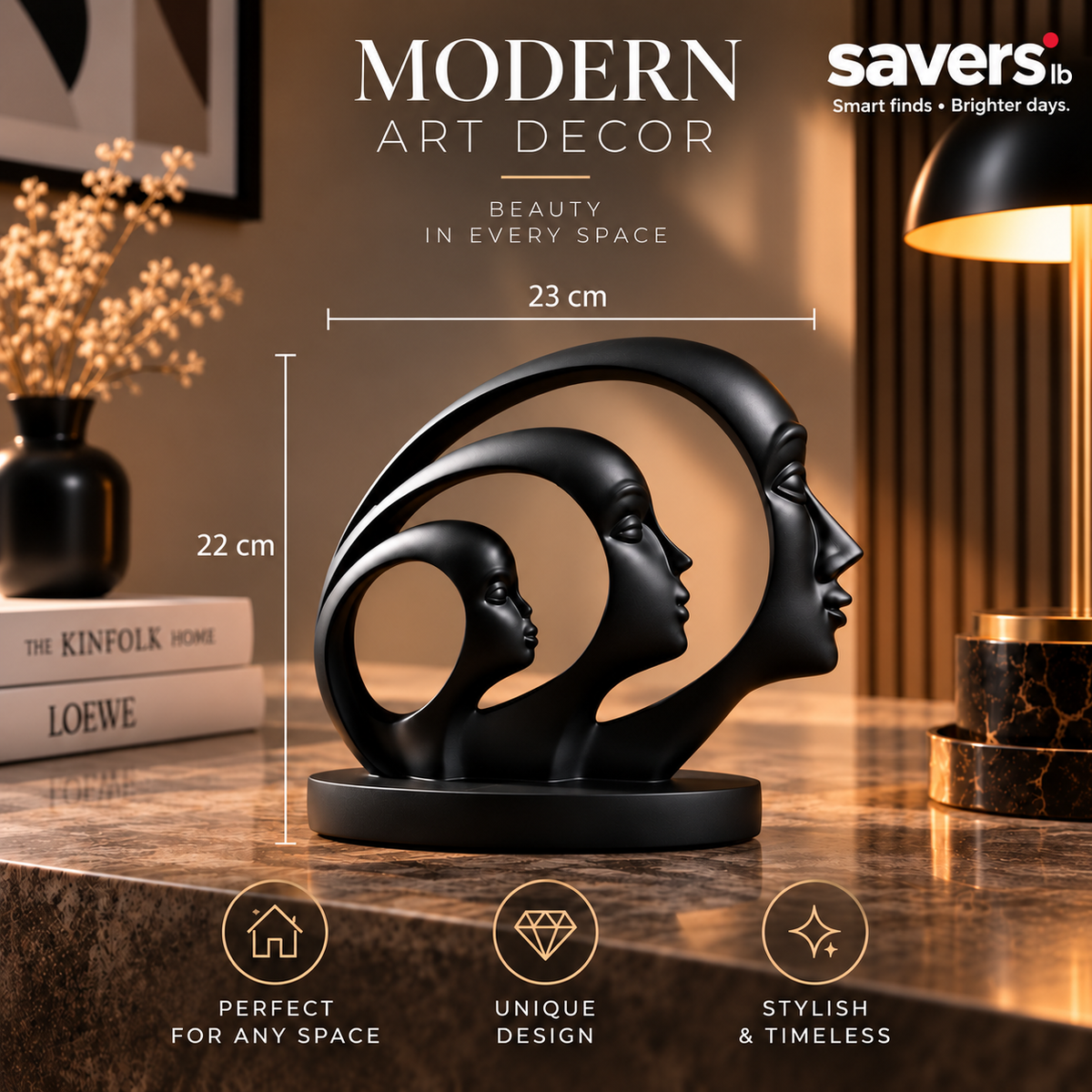 Abstract Modern Resin Sculpture