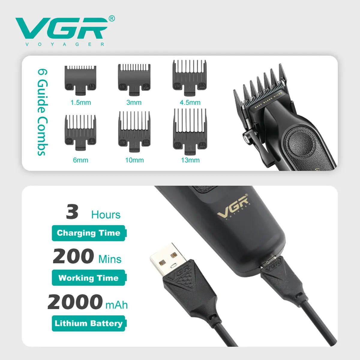 VGR V-197 Professional Hair Clipper