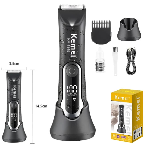 Rechargeable Electric Body Hair Clipper Trimmer Waterproof